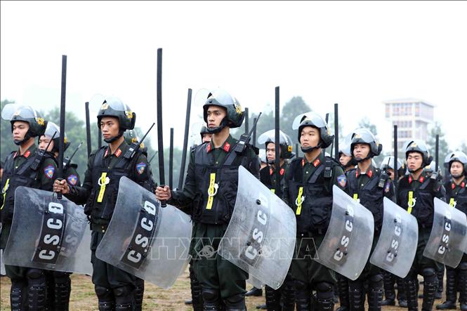 Members of the Vietnam Police Peacekeeping Unit No.1. VNA Photo: Phạm Kiên