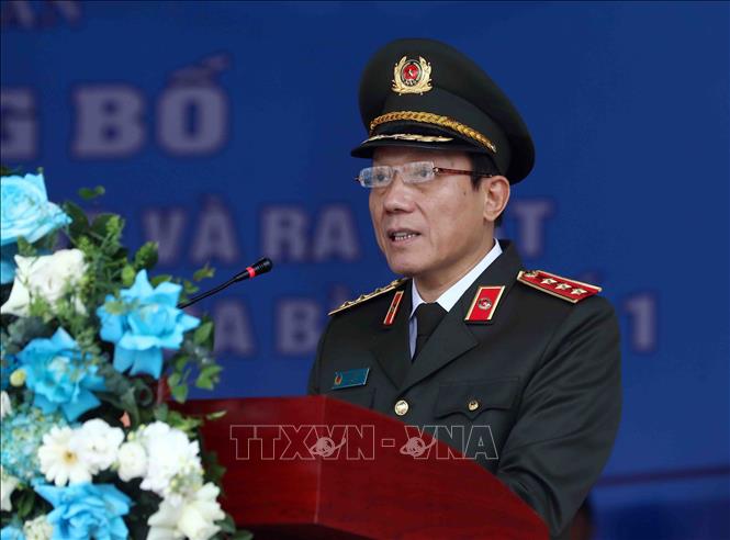 Deputy Minister of Public Security Luong Tam Quang speaks at the inauguration ceremony. VNA Photo: Phạm Kiên