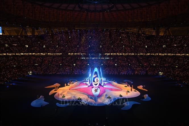 Quang cảnh sân vận động Lusail trong lễ khai mạc Asian Cup 2023. Ảnh: THX/TTXVN