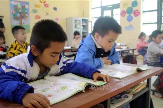 Thành phố Sầm Sơn, tỉnh Thanh Hóa hiện có nhiều học sinh khuyết tật, các giáo viên trong nhà trường đã được nhận đủ số tiền hỗ trợ. Ảnh: Nguyễn Nam-TTXVN