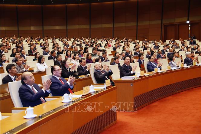 Delegates attend the meeting. VNA Photo