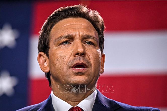 (Tư liệu) Ứng viên tranh cử Thống đốc bang Florida Ron DeSantis vận động bầu cử ở Tampa, ngày 8/11/2022. Ảnh: AFP/TTXVN