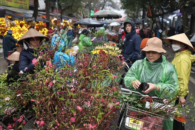 Đến các chợ dân sinh những ngày này mới thấy rõ sức nóng của Tết đang cận kề. Ảnh: Minh Quyết - TTXVN