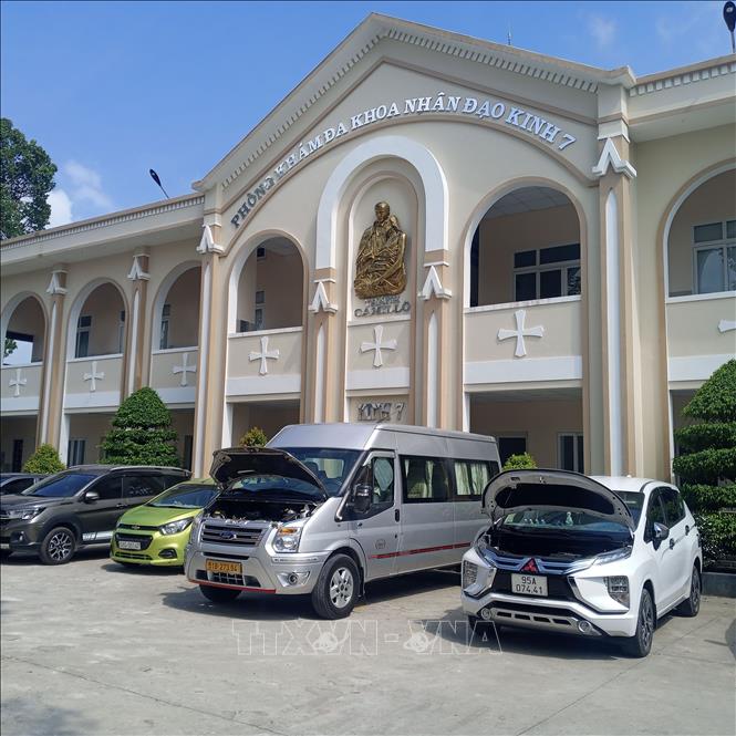 Phòng khám đa khoa Nhân đạo Kinh 7 tại ấp Kênh 7B, xã Thạnh Đông A (Tân Hiệp, Kiên Giang). Ảnh: Minh Hưng – TTXVN
