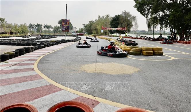 Go Kart là một chiếc xe nhỏ với bốn bánh và động cơ thiết kế hở. Ảnh: Nhật Anh - TTXVN