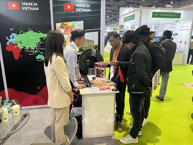 Toan Phat JSC's products are introduced at the event. VNA/Photo by courtesy
