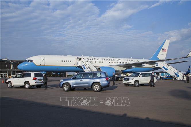 (Tư liệu) Máy bay Boeing 757 của Mỹ hạ cánh xuống sân bay quốc tế Kigali, Rwanda. Ảnh: AFP/TTXVN