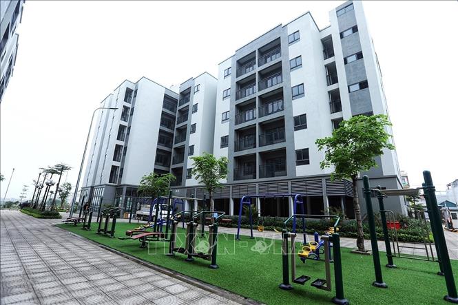 Apartment buildings under social housing development projects in Hanoi. VNA Photo: Tuấn Anh