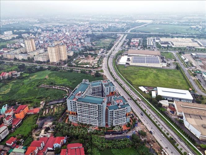 Apartment buildings under social housing development projects in Hanoi. VNA Photo: Tuấn Anh