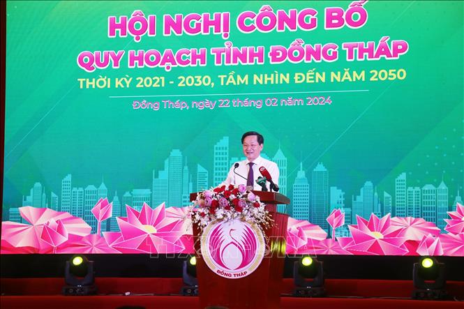 Phó Thủ tướng Chính phủ Lê Minh Khái phát biểu chỉ đạo tại Hội nghị. Ảnh: Nguyễn Văn Trí - TTXVN 