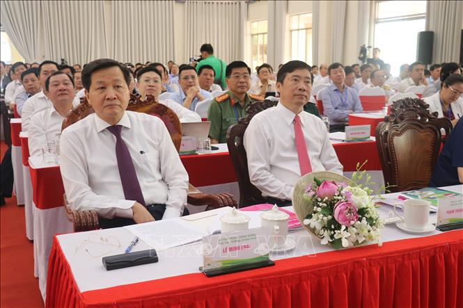 Phó Thủ tướng Chính phủ Lê Minh Khái dự Hội nghị. Ảnh: Nguyễn Văn Trí - TTXVN