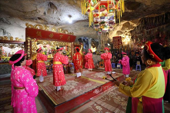 Tế lễ tại Lễ hội Chùa Tam Thanh năm 2024. Ảnh: Anh Tuấn – TTXVN