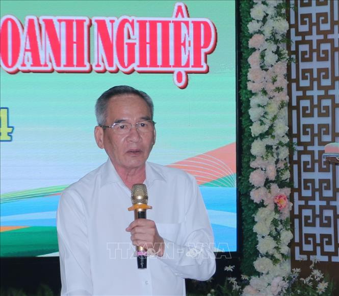 Bí thư Tỉnh ủy Bạc Liêu Lữ Văn Hùng phát biểu tại buổi cà phê – điểm tâm sáng với Doanh nghiệp. Ảnh: Tuấn Kiệt – TTXVN