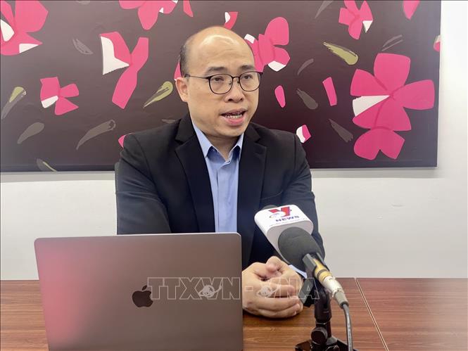 Nhà phân tích Trương Vi Tuấn của trang giavang.net. Ảnh: Diệp Anh - TTXVN