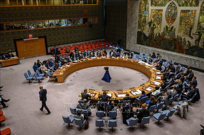 Toàn cảnh một phiên họp của Hội đồng Bảo an LHQ về tình hình Haiti ở New York, Mỹ. Ảnh: AFP/TTXVN