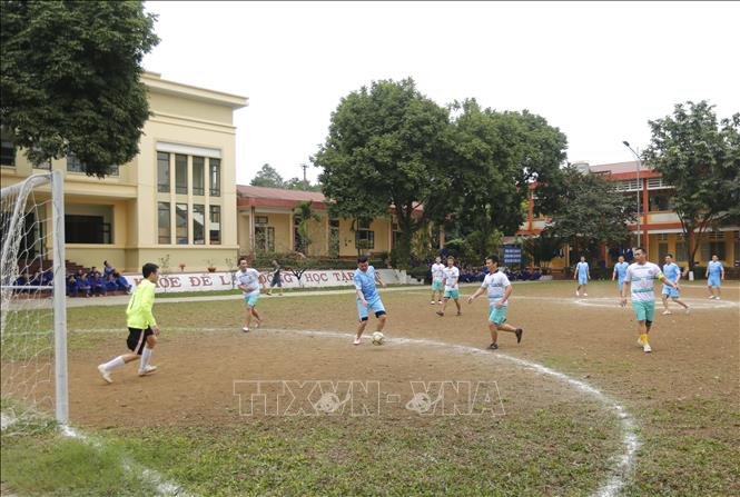 Ngoài giờ học tập và lao động, các học viên còn được tham gia các hoạt động thể dục thể thao để nâng cao sức khỏe, thư giãn tâm lí. Ảnh: Tuấn Anh - TTXVN 