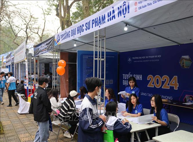 Gian tư vấn của trường đại học Sư phạm Hà Nội. Ảnh: Thanh Tùng - TTXVN 
