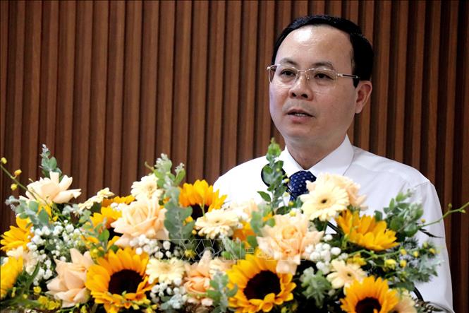 Bí thư Thành ủy Cần Thơ Nguyễn Văn Hiếu phát biểu. Ảnh: Thu Hiền - TTXVN
