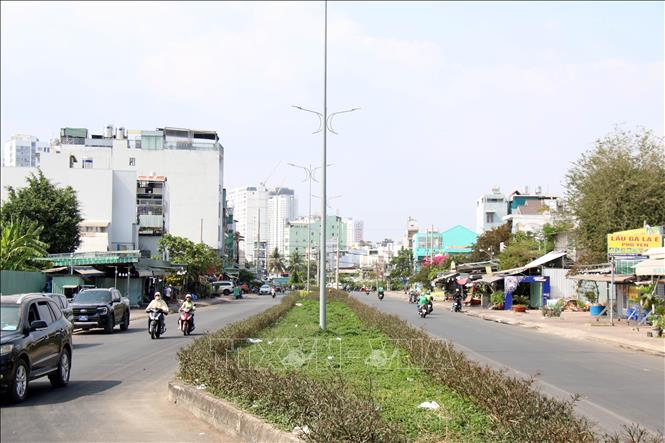 Khu vực điểm đầu dự án cầu đường Nguyễn Khoái. Ảnh: Tiến Lực – TTXVN