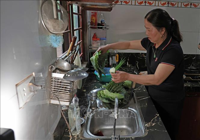 Phong trào 3 sạch (nhà sạch, bếp sạch, ngõ sạch) ở  xã Dương Thành, huyện Phú Bình giúp nhiều gia đình ý thức hơn trong sinh hoạt, nâng cao chất lượng cuộc sống. Ảnh: Trần Việt - TTXVN