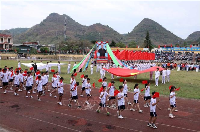 Đại diện các đoàn có vận động viên tham dự. Ảnh: Quý Trung – TTXVN
