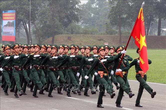 Armed forces take part in the rehearsal. VNA Photo: Trọng Đức
