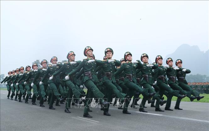 Armed forces take part in the rehearsal. VNA Photo: Trọng Đức