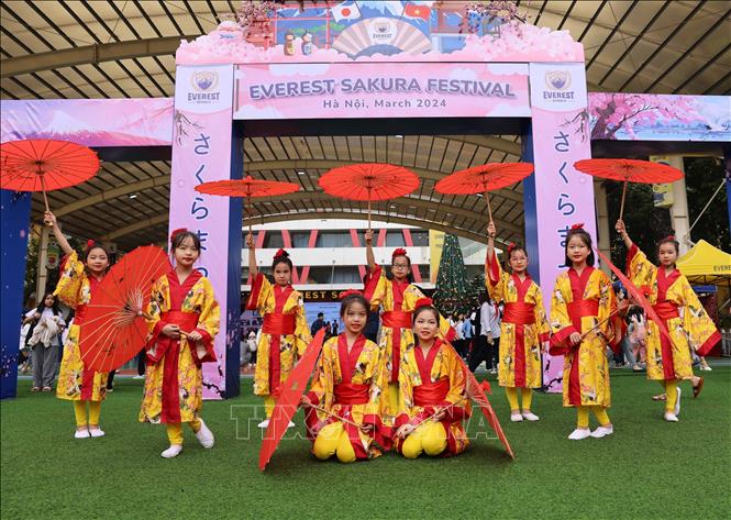 Lễ hội thu hút đông đảo sự tham gia của học sinh nhiều trường trên địa bàn thành phố Hà Nội. Ảnh: Thanh Tùng - TTXVN