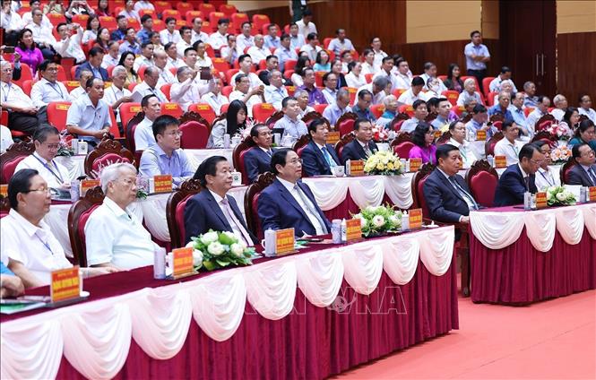 Prime Minister Pham Minh Chinh attends the conference. VNA Photo: Dương Giang