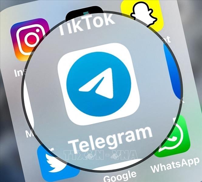 Biểu tượng ứng dụng Telegram. Ảnh: AFP/TTXVN