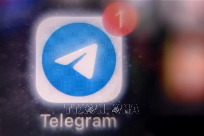 Biểu tượng ứng dụng Telegram. Ảnh: AFP/TTXVN