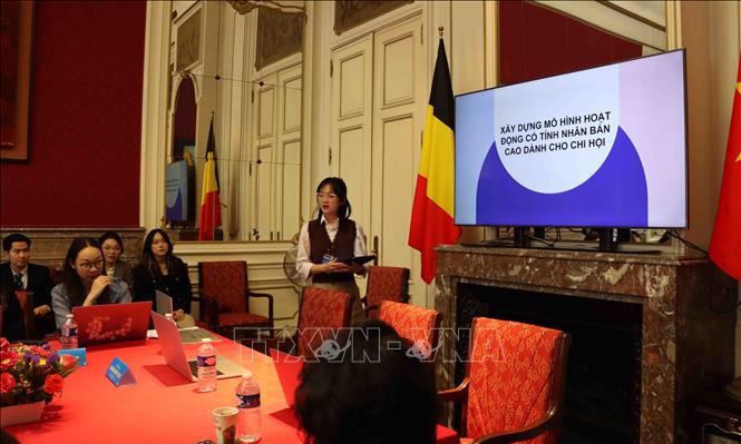 Delegates speak at the congress meeting. VNA Photo: Hương Giang