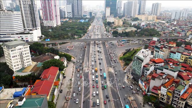 Cầu vượt nhìn về hướng đường Phạm Văn Đồng. Ảnh: Tuấn Anh - TTXVN 