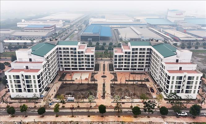 A underway social housing project in Dong Van 4 IP, the northern province of Ha Nam. VNA Photo: Tuấn Anh 