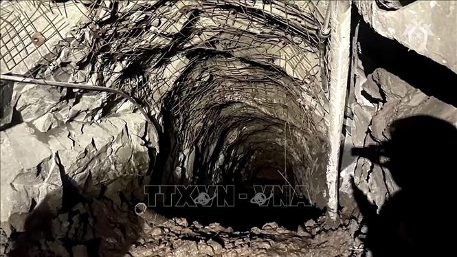 Hiện trường vụ sập mỏ vàng ở Amur, Nga ngày 19/3/2024. Ảnh: AFP/TTXVN