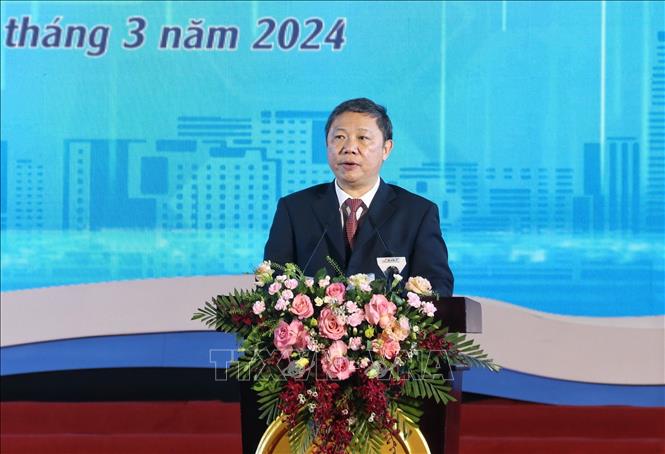 Ông Dương Anh Đức, Phó Chủ tịch Ủy ban nhân dân Thành phố Hồ Chí Minh phát biểu tại buổi lễ. Ảnh: Thu Hương - TTXVN