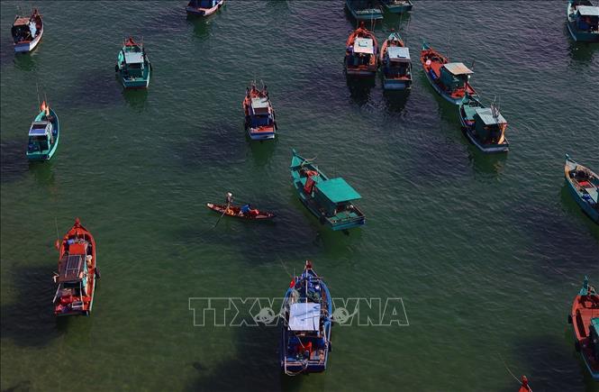 Làng chài Hòn Thơm, Phú Quốc.  Ảnh: Dương Giang-TTXVN
