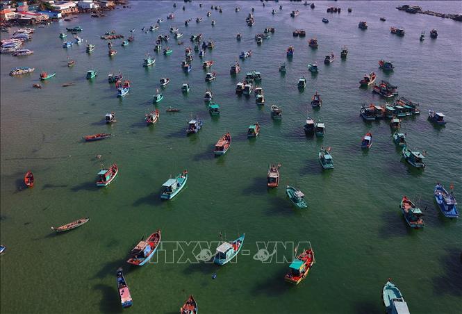 Làng chài Hòn Thơm, Phú Quốc.  Ảnh: Dương Giang-TTXVN
