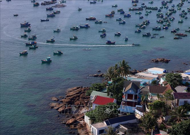 Làng chài Hòn Thơm, Phú Quốc. Ảnh: Dương Giang-TTXVN
