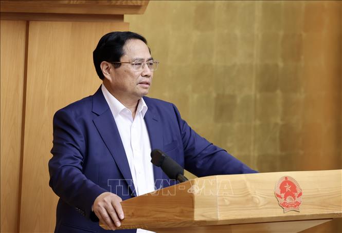 Thủ tướng Phạm Minh Chính kết luận phiên họp. Ảnh: Dương Giang-TTXVN