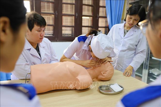 Theo dự báo của Bộ Y tế giai đoạn 2021-2030, cả nước cần bổ sung hơn 300.000 điều dưỡng viên nên đây là cơ hội việc làm người tốt nghiệp ngành điều dưỡng. Ảnh: Thanh Tùng - TTXVN 