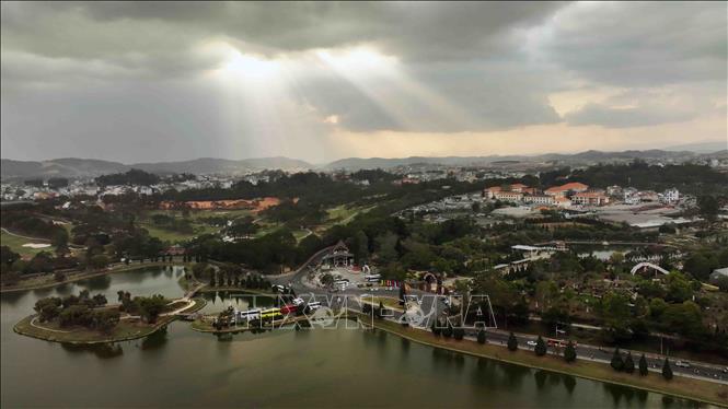 A peaceful corner of Da Lat city. VNA Photo: Vũ Sinh