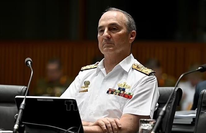 Phó Đô đốc Hải quân Australia David Johnston được bổ nhiệm làm Tổng Tư lệnh Lực lượng Vũ trang Australia ngày 9/4/2024. AAP/TTXVN