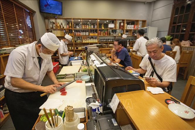 A Japanese Takumi-brand restaurant on Linh Lang street of Hanoi. VNA Photo: Hoàng Hiếu