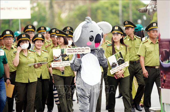 The central province of Quang Binh on April 13 launches a communication campaign in response to the World Wildlife Day and the National Biodiversity Restoration Year 2024. VNA Photo: Tá Chuyên