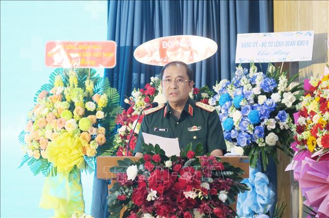 Sen. Lieut. Gen. Phung Si Tan, Deputy Chief of the General Staff of the Vietnam People's Army speaks at the event. VNA Photo: Đinh Hằng