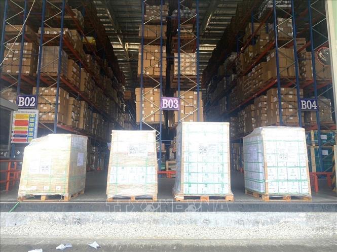 The batch of organic coconut flower nectar products exported to Australia. VNA/Photo by courtesy