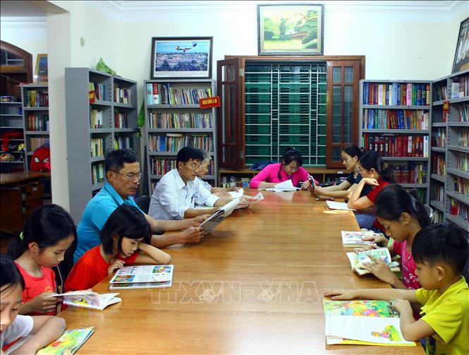 Thư viện Làng Sen – lan tỏa văn hóa đọc trên quê hương Bác. Ảnh: Tá Chuyên – TTXVN
