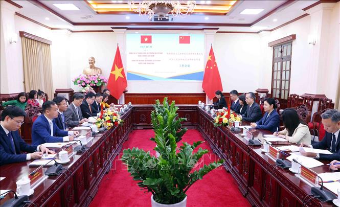 Quang cảnh buổi hội đàm. Ảnh: Phạm Kiên - TTXVN