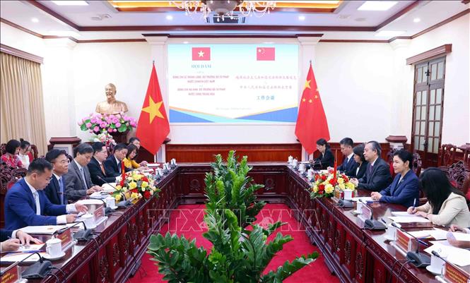 Quang cảnh buổi hội đàm. Ảnh: Phạm Kiên - TTXVN